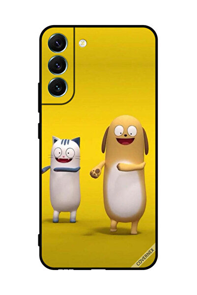 Covernex غطاء حماية لهاتف سامسونج S22+ 5G قصة قطة وكلب