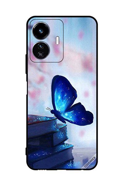 Covernex غطاء حماية لهاتف فيفو Y77 بتصميم فراشة جالسة على كتاب
