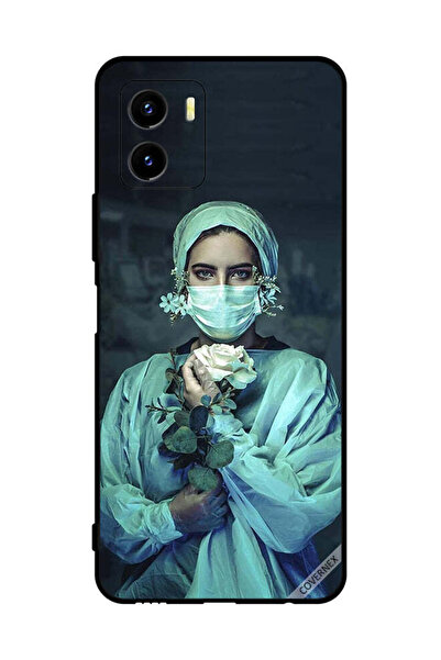 Covernex Protective Case Cover For vivo Y15s Nurse Holding Flower