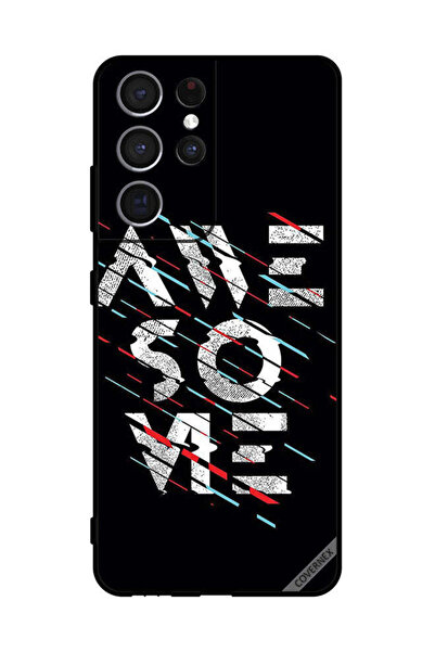 Covernex Protective Case Cover For Sumsung S21 Ultra 5G Calligraphy Word Awesome