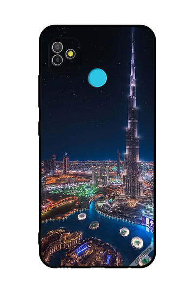 Covernex غطاء حماية لهاتف تكنو بوب 5 - منظر ليلي لوسط المدينة