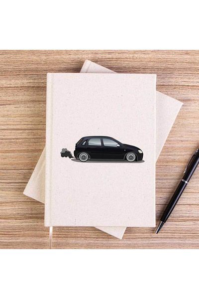 Z zepplin Opel Corsa Cream Unlined Canvas Notebook