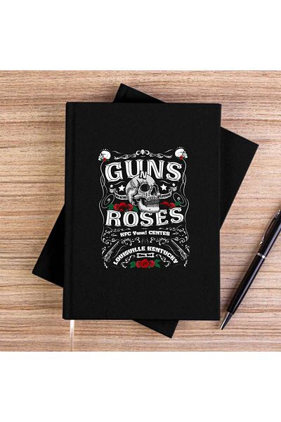Z zepplin Guns N Roses Louis Ulle Kentucky Black Unlined Canvas Notebook