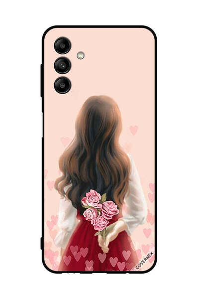 Covernex غطاء حماية لهاتف سامسونج جالاكسي A04s فتاة تخفي الزهور
