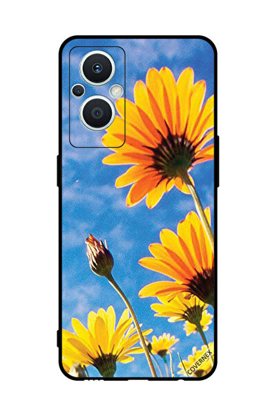 Covernex غطاء حماية لهاتف Oppo Reno 7 Lite - زهور عباد الشمس