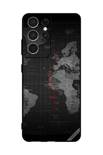 Covernex Protective Case Cover For Sumsung S21 Ultra 5G World Map