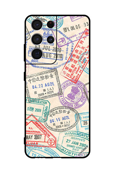 Covernex غطاء حماية لهاتف سامسونج S21 Ultra 5G بنمط طوابع السفر
