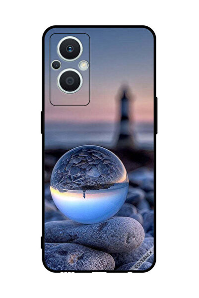Covernex غطاء حماية لهاتف Oppo Reno 7 Lite، تصوير رائع للطبيعة في زجاج دائري