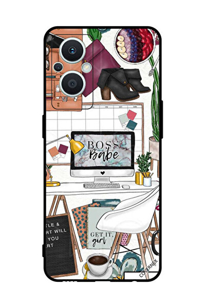 Covernex غطاء حماية لهاتف Oppo Reno 7 Lite - مشبك فني من Boss Babe