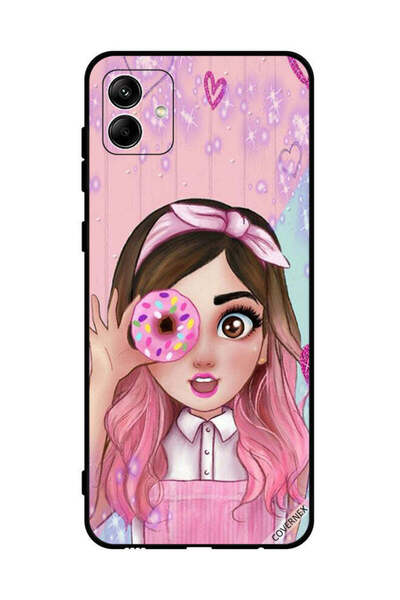 Covernex غطاء حماية لهاتف سامسونج جالاكسي A04 4G برسومات فتاة محبة للدونات