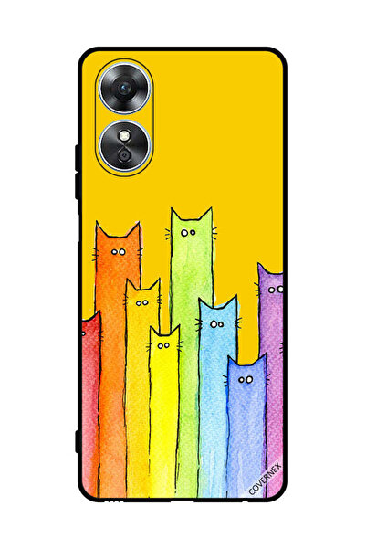 Covernex غطاء حماية لهاتف Oppo A17 - فن دمية القطة