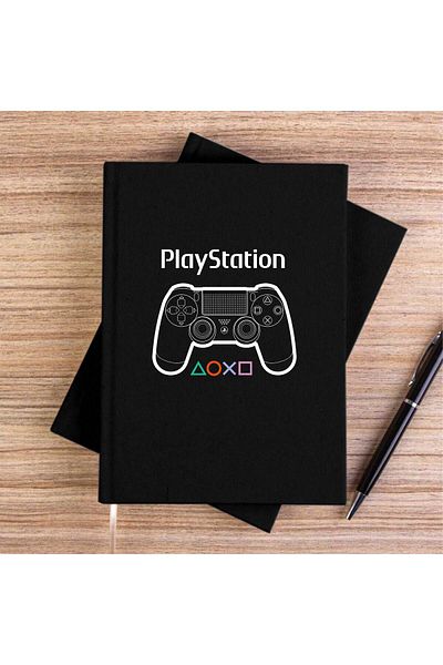 Z zepplin Playstation Gamepad Text Black Unlined Canvas Notebook