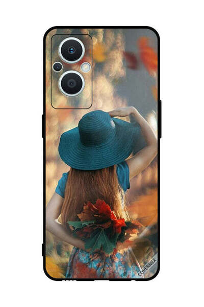 Covernex غطاء حماية لهاتف Oppo Reno 7 Z 5G فتاة قبعة تخفي أوراق الحب