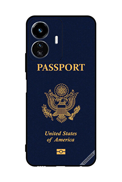 Covernex غطاء حماية لهاتف vivo Y77 بنمط جواز السفر الأمريكي