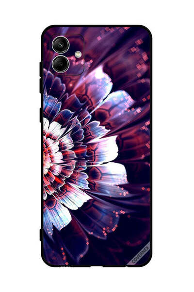 Covernex غطاء حماية لهاتف سامسونج جالاكسي A04 4G مع زهرة كبيرة منعكسة على الج...