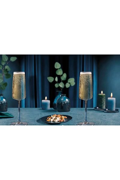 Royal Leerdam طقم أكواب شمبانيا إنديجو 4 قطع سعة 230 مل