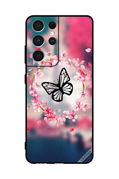 Covernex Protective Case Cover For Sumsung S21 Ultra 5G Butterfly In Flower Ring
