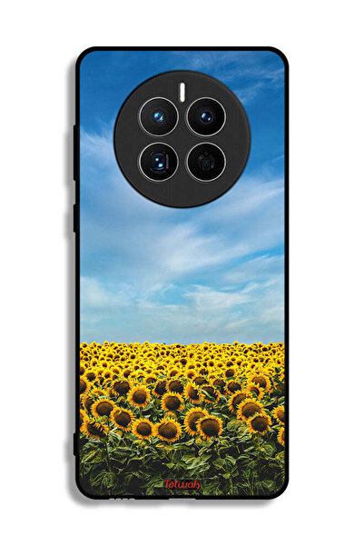 Tolwak غطاء حماية لهاتف هواوي ميت 50E بطبعة عباد الشمس تحت السماء