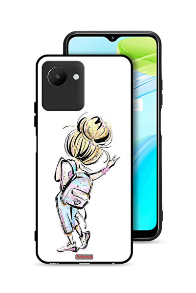 Tolwak غطاء حماية Realme C30s برسومات فتاة العودة إلى المدرسة