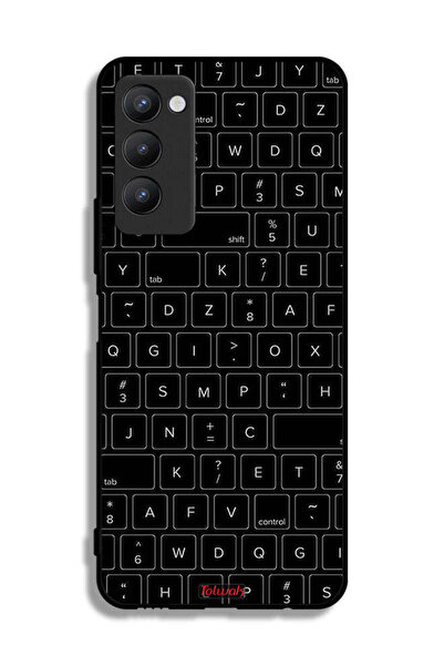 Tolwak غطاء حماية لهاتف Tecno Camon 18P بنقشة مفاتيح لوحة مفاتيح عشوائية