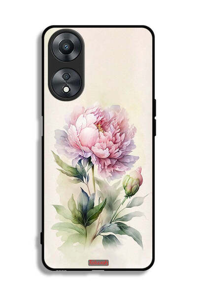 Tolwak غطاء حماية لهاتف Oppo A58 5G برسومات فنية بألوان مائية وردية