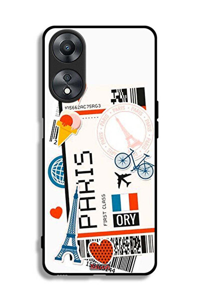 Tolwak غطاء حماية لهاتف Oppo A58 5G - ملصق باريسي