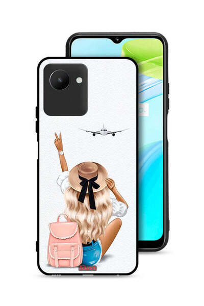 Tolwak غطاء حماية Realme C30s بتصميم فتاة تحب السفر