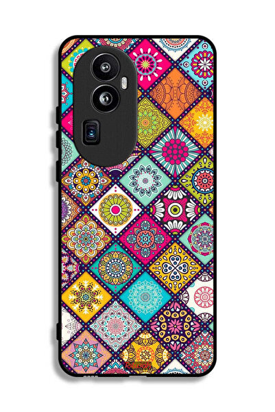 Tolwak غطاء حماية لهاتف Oppo Reno10 Pro Plus بنمط مربعات ماندالا