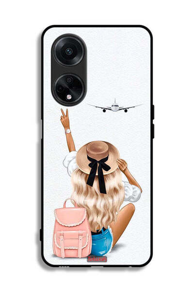 Tolwak غطاء حماية لهاتف Oppo A1 5G - فتاة تحب السفر