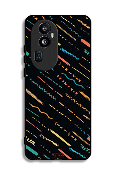 Tolwak غطاء حماية لهاتف Oppo Reno10 Pro Plus بنمط خطوط X مجردة