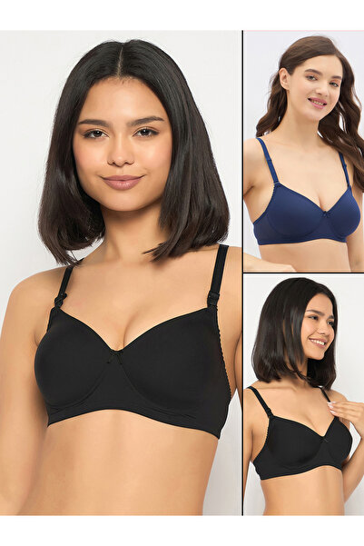 Clovia By Styli عبوة من قطعتين - حمالة صدر تي شيرت متعددة الاتجاهات بتغطية كاملة وبدون أسلاك ومبطنة ذاتياً