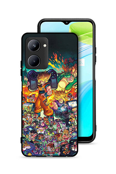 Tolwak Realme C33 Protective Case Cover Gamer Art Doodles