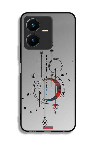 Tolwak غطاء حماية لهاتف Vivo Y22 بنمط فني القمر والسهام