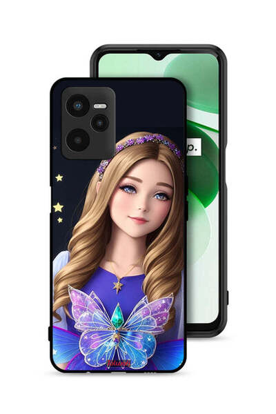 Tolwak غطاء حماية لهاتف Realme C35 - فتاة فراشة لطيفة