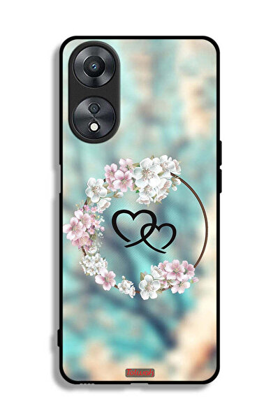 Tolwak غطاء حماية لهاتف Oppo A58 5G برسومات قلوب ورسومات دائرية