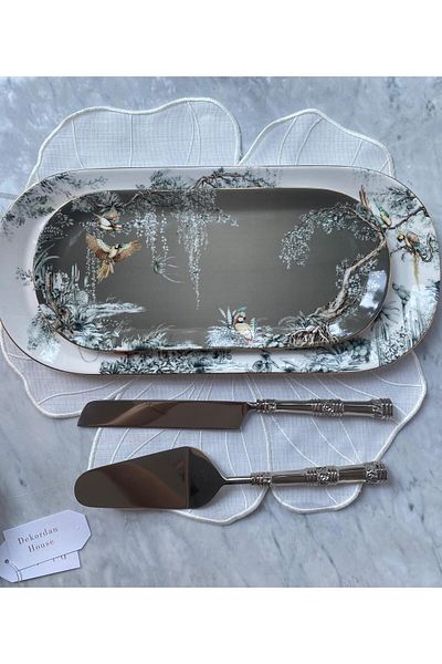 Dekordan House Plomo 2-Piece Oval Serving Plate