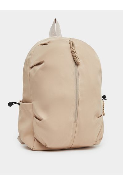 Styli Front Zip Backpack with Drawstring Detail