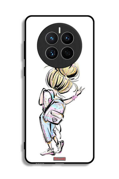 Tolwak غطاء حماية لهاتف هواوي ميت 50E برسومات فتاة المدرسة