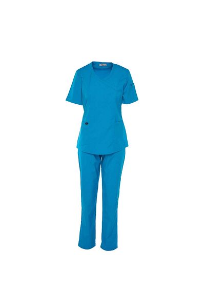 İBA MEDİKAL Costum medical ISOFT (croială slim) albastru deschis pentru femei