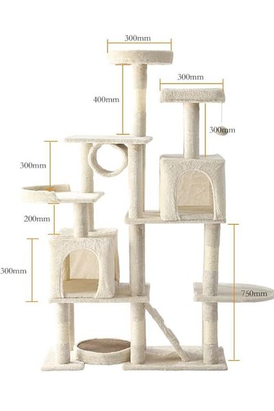 TRADE BAY LARGE Cat Tree, Large Cat Tower With Sisal (Size 90X40X165CM)