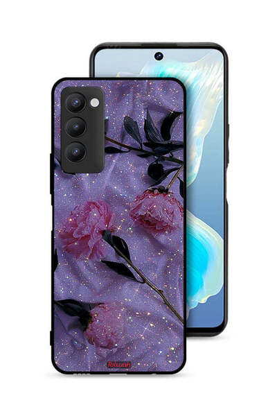 Tolwak غطاء حماية لهاتف تكنو كامون 18P بنقشة ورود لامعة