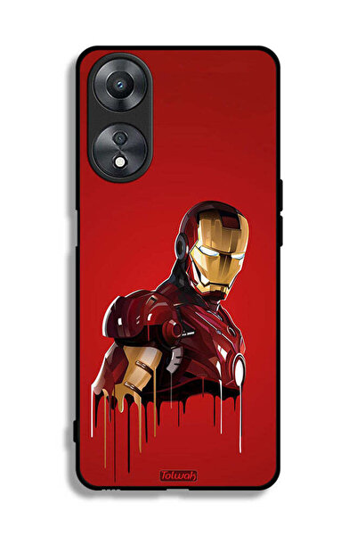 Tolwak غطاء حماية لهاتف Oppo A58 5G برسومات الرجل الحديدي
