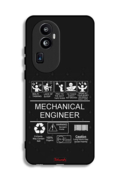 Tolwak غطاء حماية لهاتف Oppo Reno10 Pro Plus - ملصق مهندس ميكانيكي