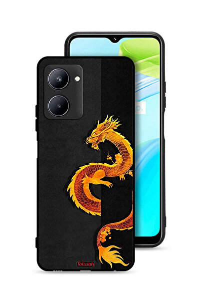 Tolwak Realme C33 Protective Case Cover Dragon Art