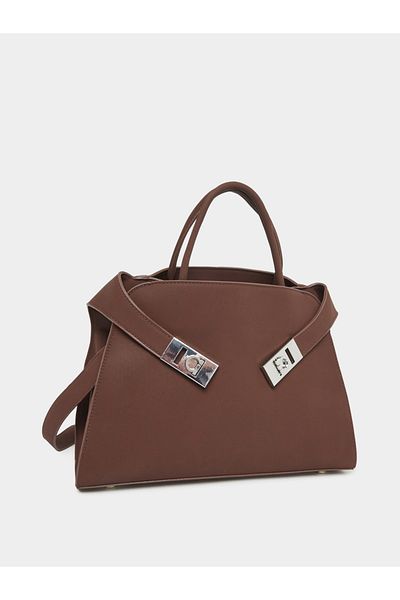 Styli Metal Accent Dual Top Handle Handbag