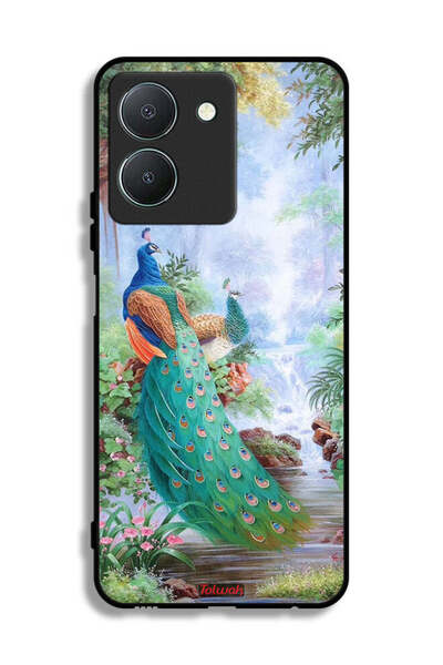 Tolwak غطاء حماية لهاتف Vivo Y36 5G بنقشة الطاووس