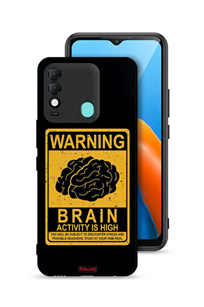 Tolwak غطاء حماية لهاتف Tecno Spark 8 تحذير من ارتفاع نشاط الدماغ