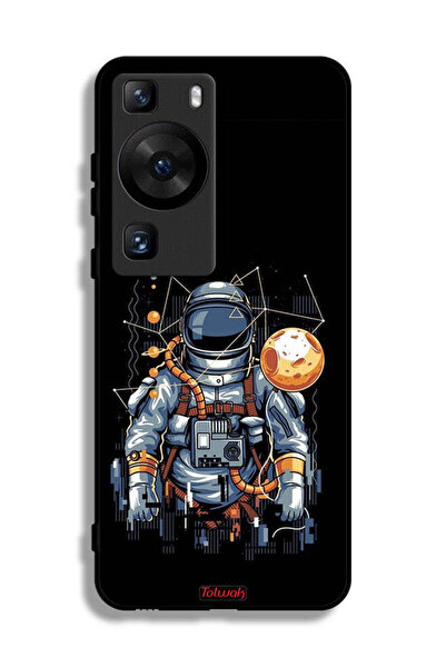 Tolwak غطاء حماية لهاتف Huawei P60 Pro بتصميم رائد فضاء تجريدي