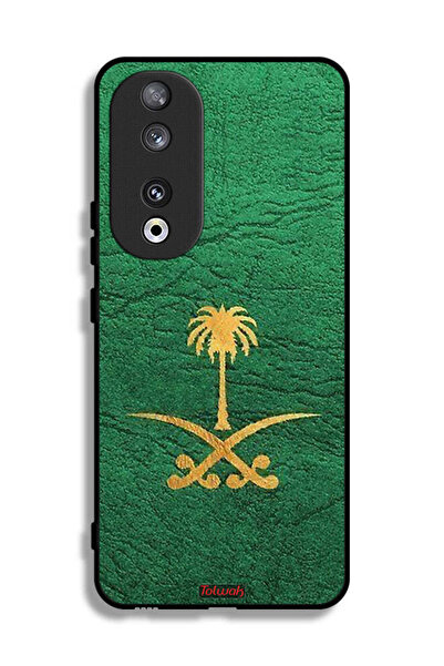 Tolwak غطاء حماية لهاتف Honor 90 مع علامة المملكة العربية السعودية على الجلد