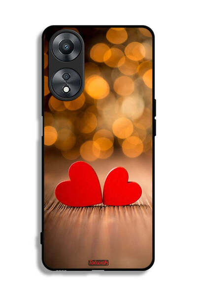 Tolwak غطاء حماية لهاتف Oppo A58 5G بتصميم قلبين جميلين